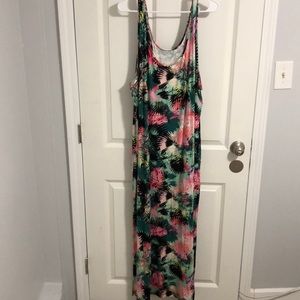 Maxi side slit dress